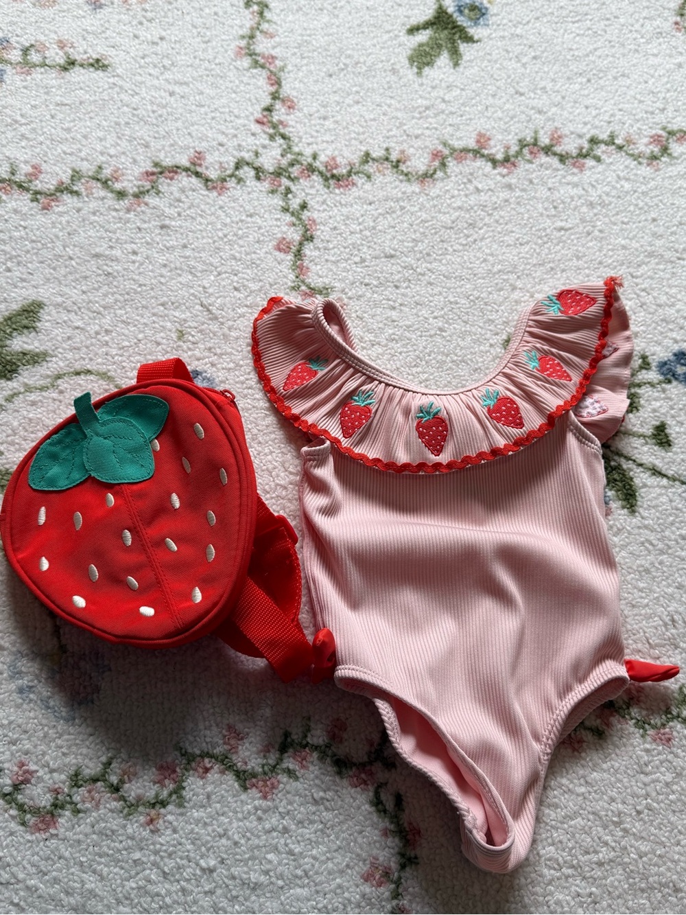 Strawberry swimsuit and purse 2T